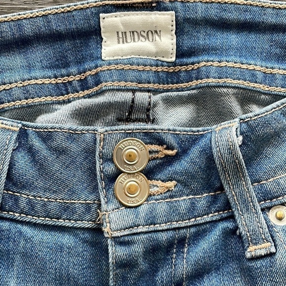 Sz25 Hudson Palerme Knee Cuffed Denim Shorts in Tribute wash VGUC - Picture 6 of 11